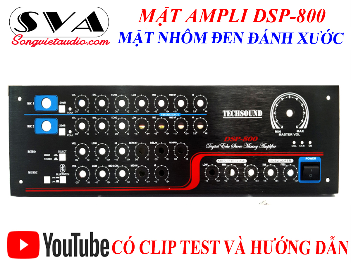 Mặt ampli 4 kênh dsp 800 - nhôm