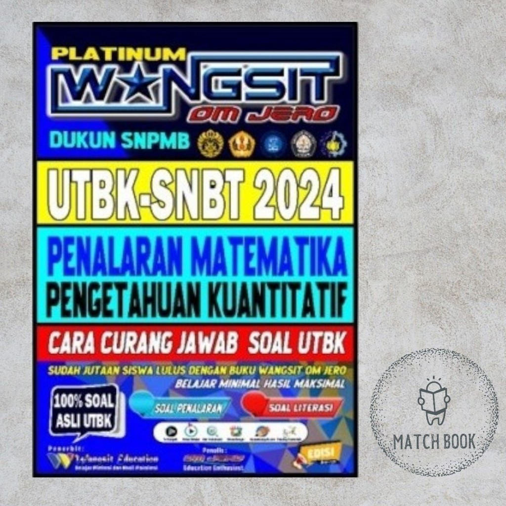 BUKU WANGSIT OM JERO UTBK SNBT 2024 PLATINUM PENALARAN UMUM, PENALARAN ...