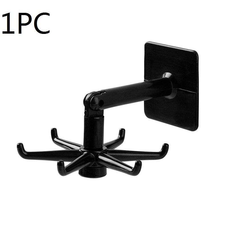 1/2PCS Multi-Purpose Hooks Kitchen Hook 360 Degrees Rotated Rotatable Rack For Organizer Storage Spoon Hanger Rack 6-jaw