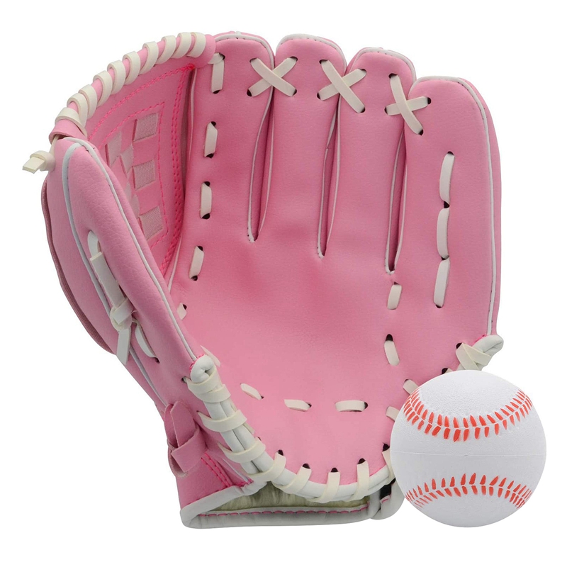PU Leather Softball Glove Practicing Training Competition Gloves Baseball and Softball Mitt for Children Yuehuam Baseball Glove for Teenager Kids Blue 12.5 inch 
