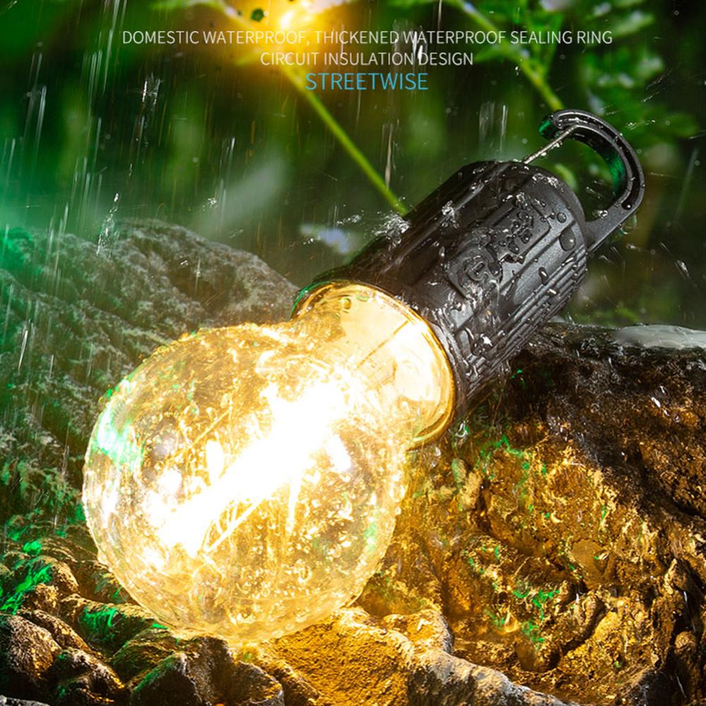 Hanging Flashlight with Hook Camping Lantern 600mAh Portable Camping Light Type C Charging Waterproof for Hiking Fishing