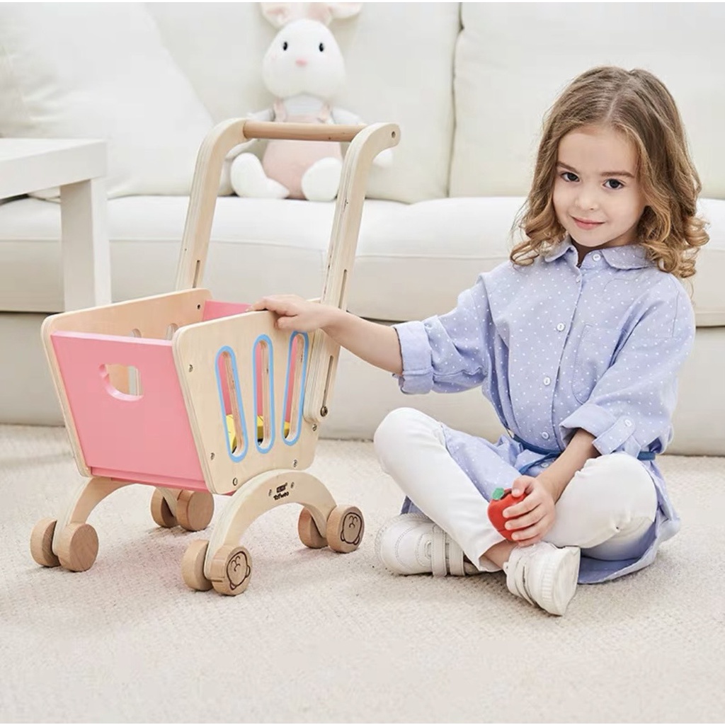 Đồ chơi xe đẩy siêu thị bằng gỗ  cho bé( nhiều mẫu)