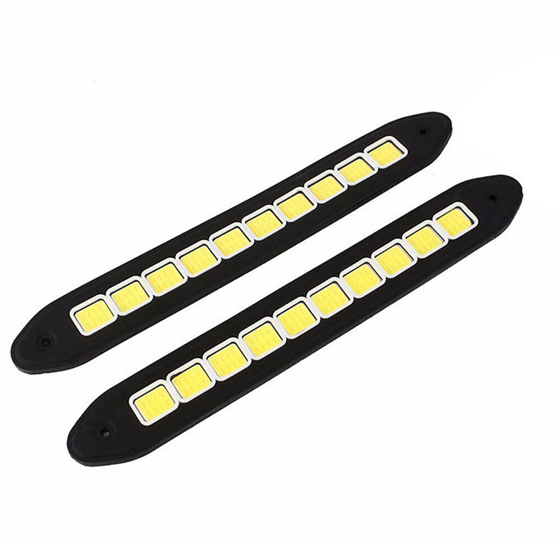 1X 10LED 12V Daytime Running Light DRL COB Strip Lamp Fog Car Driving Waterproof. 