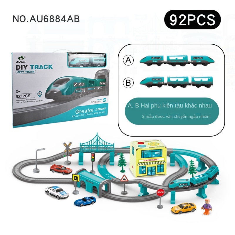 利Bộ Đồ Chơi Lắp Ráp Đường Ray Xe Lửa Nam Châm Cho Bé
