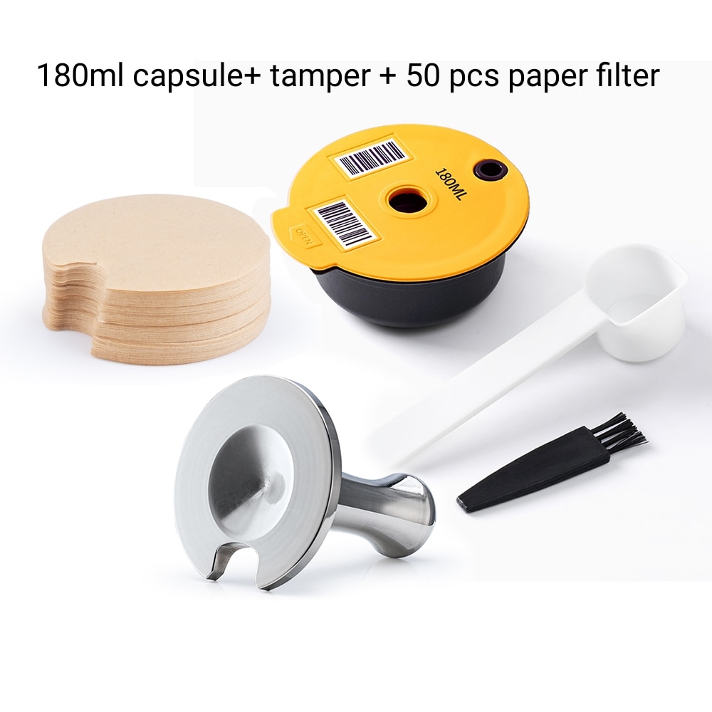 Icafilas Reusable Coffee Capsule 60/180ml For Tassimo Bosch Machine  Refillable Filter Cup Pod Espresso Maker Food-grade Silicone