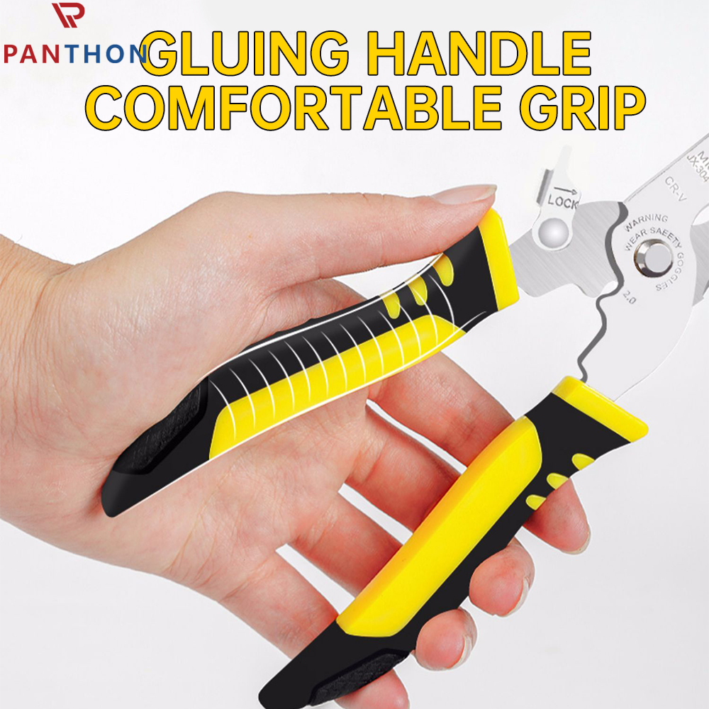 【💕Ready Stock🎉】PANTHON Wire Stripping Pliers For Electricians Multifunctional Cutting Pliers For Cables,Wire Pulling Pliers Wire Pressing Pliers Crimping Pliers Terminal Pli