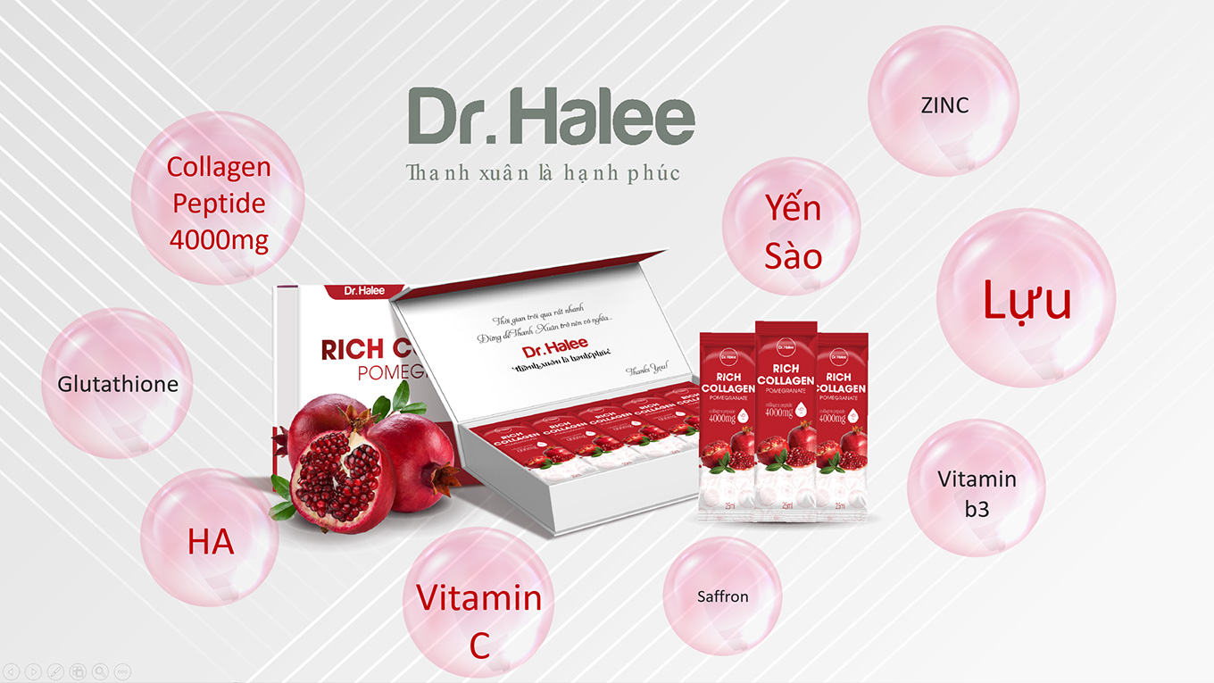 COLLAGEN LỰU ĐỎ DR HALEE HỘP 14 GÓI 25ML