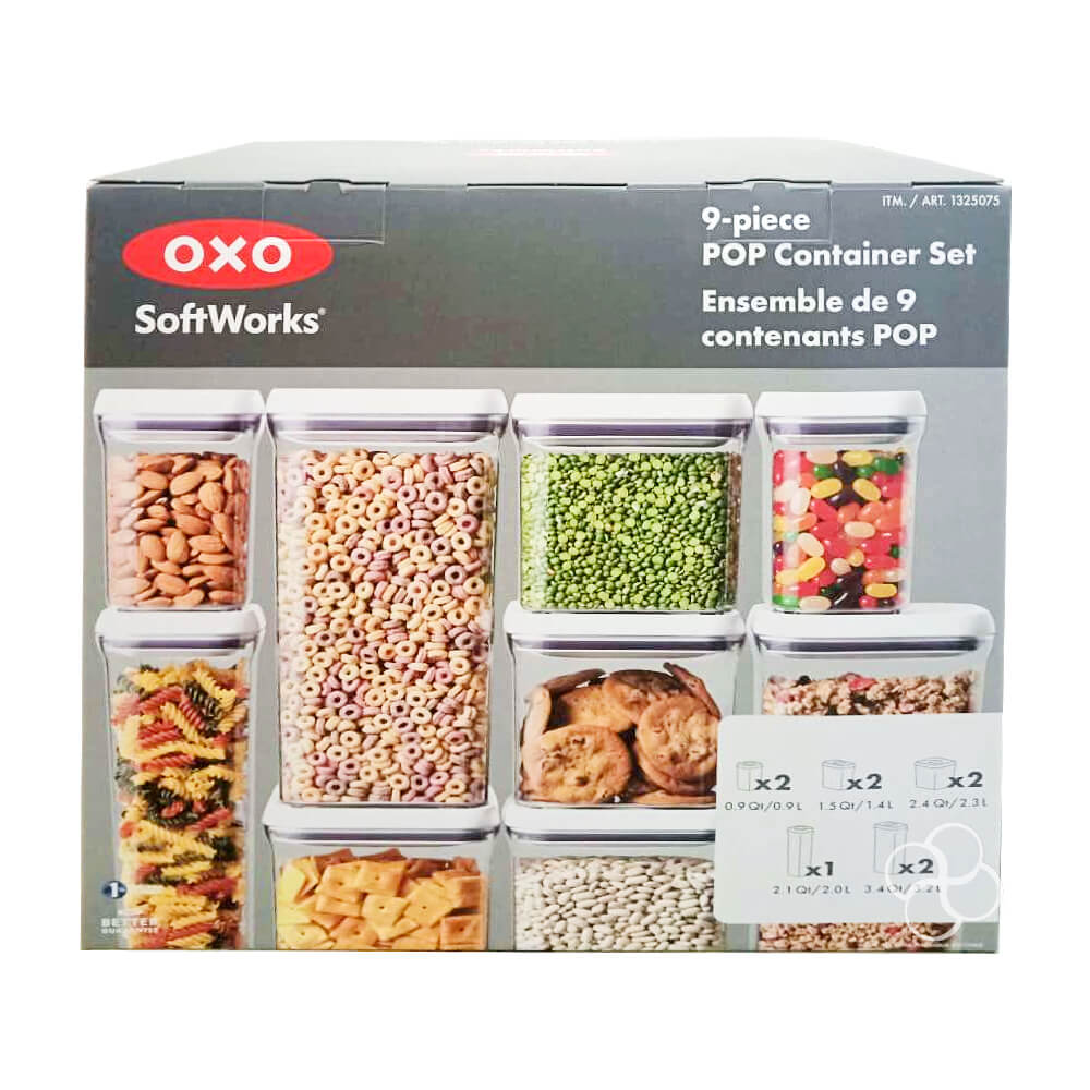 OXO Softworks 9-Piece POP Container Set