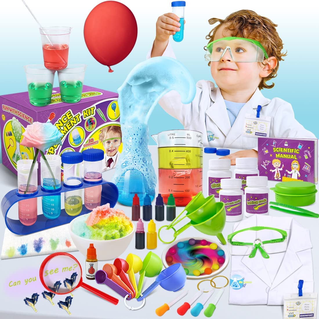 UNGLINGA 30+ Experiments Science Kits for Kids Age 4-6-8-10-12  Educational