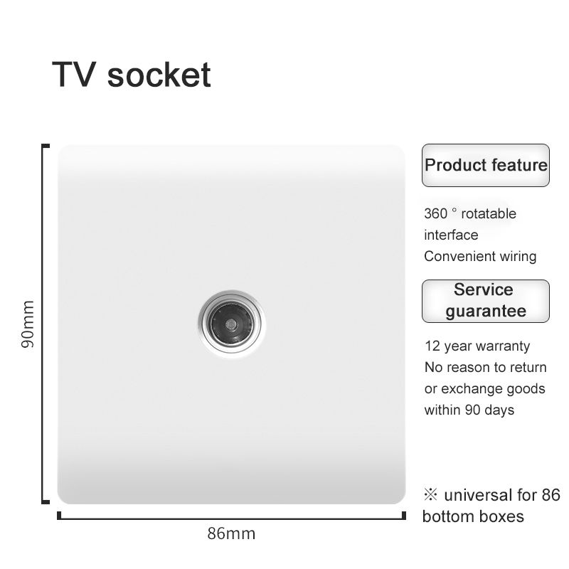 KAMANNI White switch Wall Key Switch Panel 13amp Universal 3 Pin Plug