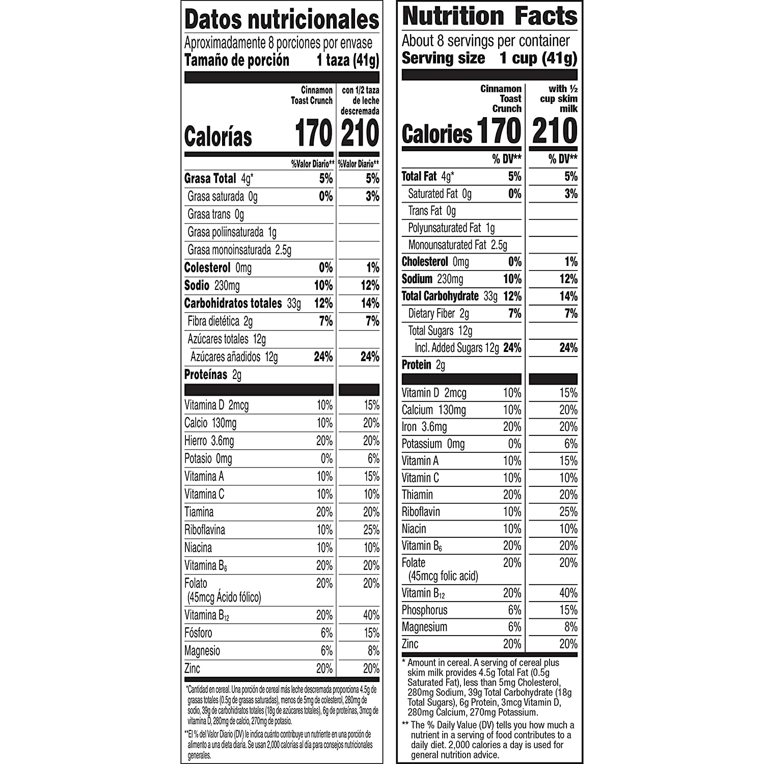 Bánh ngũ cốc vị quế Cinnamon Toast Crunch, Breakfast Cereal, Cinnamon Sugar Square (340g)