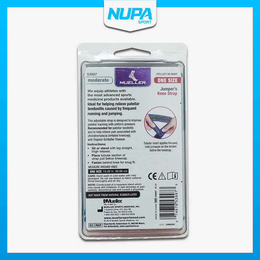 Băng Đầu Gối Mueller Jumper’s Knee Strap – Blue (53997)