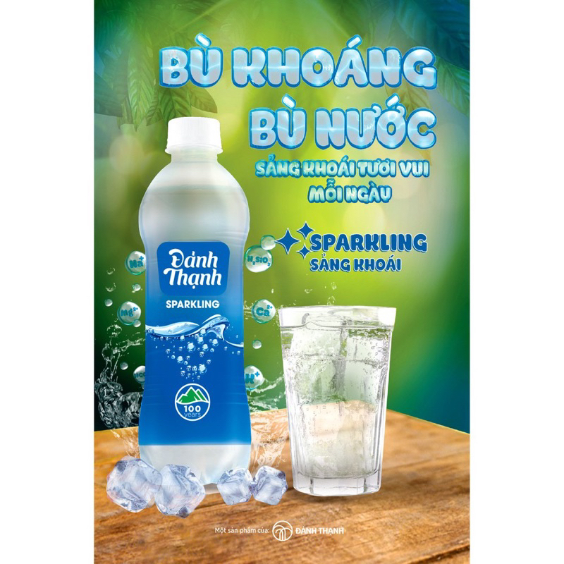 Nước Khoáng Có Ga Đảnh Thạnh 430ml (Thùng 24 Chai)