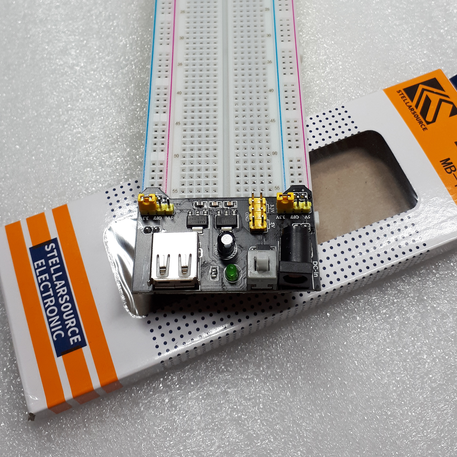 Breadboard MB-102 165x55x10mm - 830 Lỗ (Board test, cắm linh kiện )