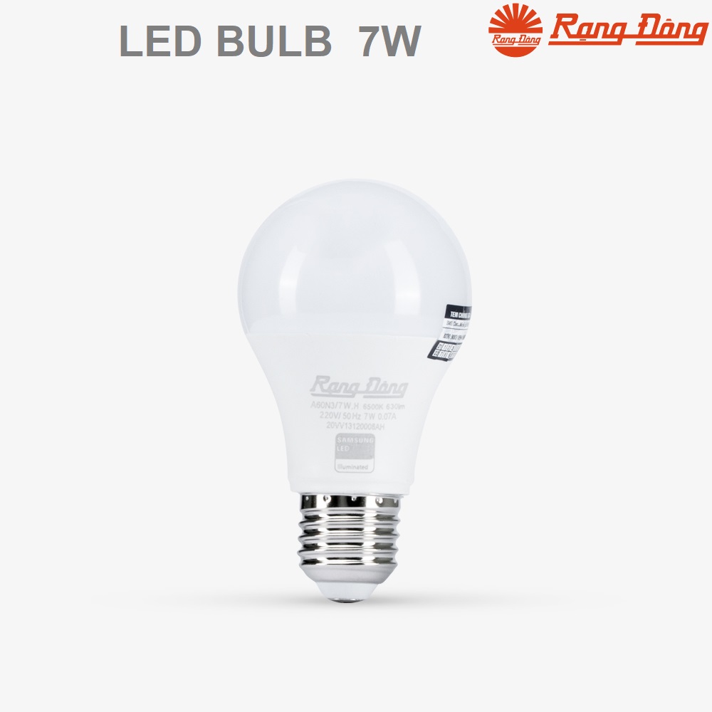 Bóng đèn led tròn 7W Rạng Đông sáng trắng-vàng
