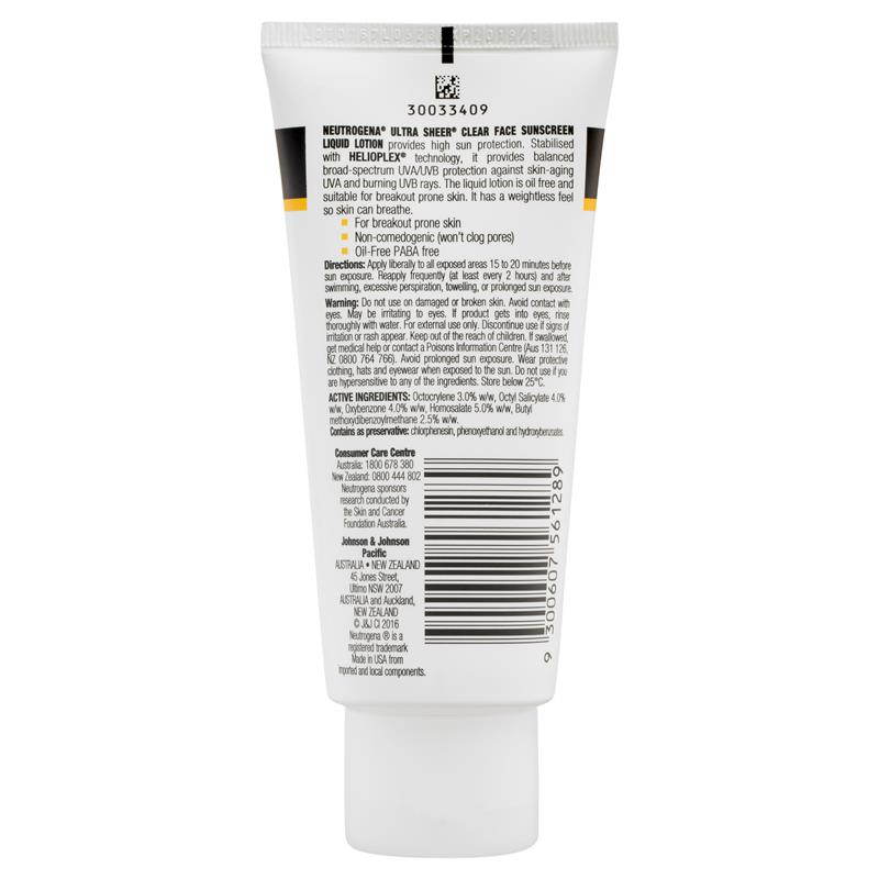 neutrogena clear skin sunscreen