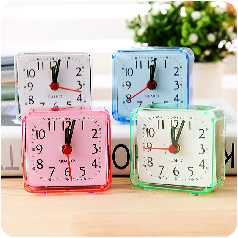 【Low price】Square Small Table Clock Portable Quartz Plastic Beep Alarm ...