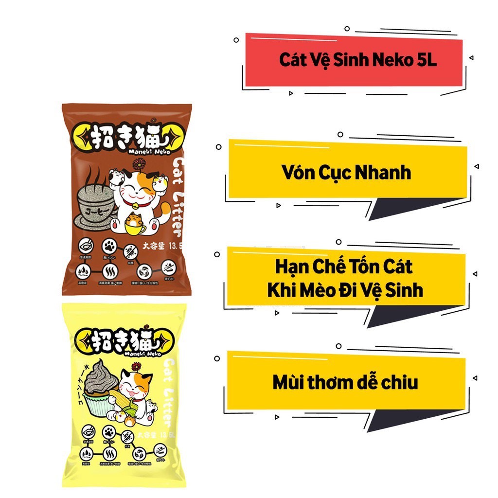 < Cát Vệ Sinh> CÁT Mèo Maneki Neko