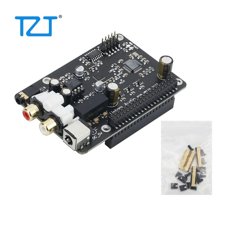 Tzt ustars âm thanh R28 âm thanh kỹ thuật số Bảng Giải mã DAC Board IIS Hifi 384k dsd256 cho Raspberry Pi