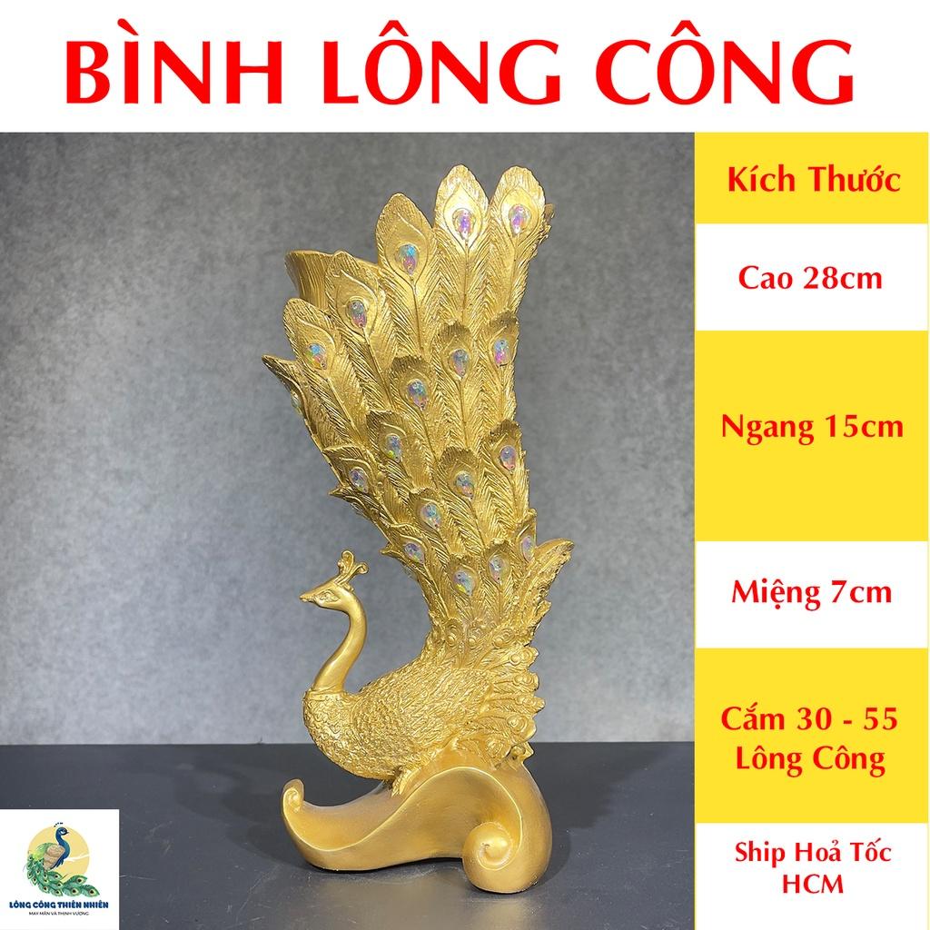 Bình Cắm Lông Công - Chim Công Khổng Tước Size Vừa 28cm