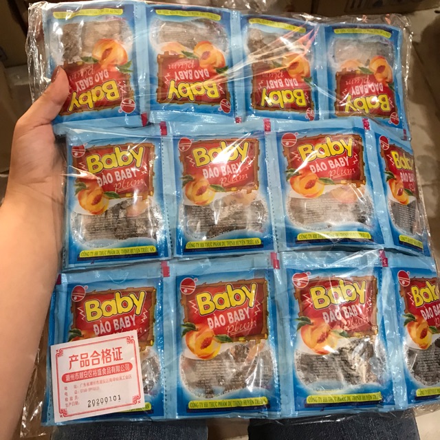 Sỉ bịch 60 gói ô mai đào baby sỉ đồ aqn vặt tổng kho đồ chơi trẻ em