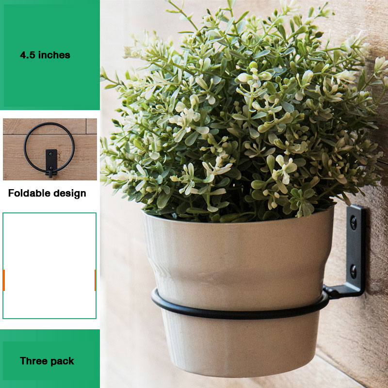 Flowerpot rack wall-mounted iron foldable balcony indoor wall-mounted potted flower stand