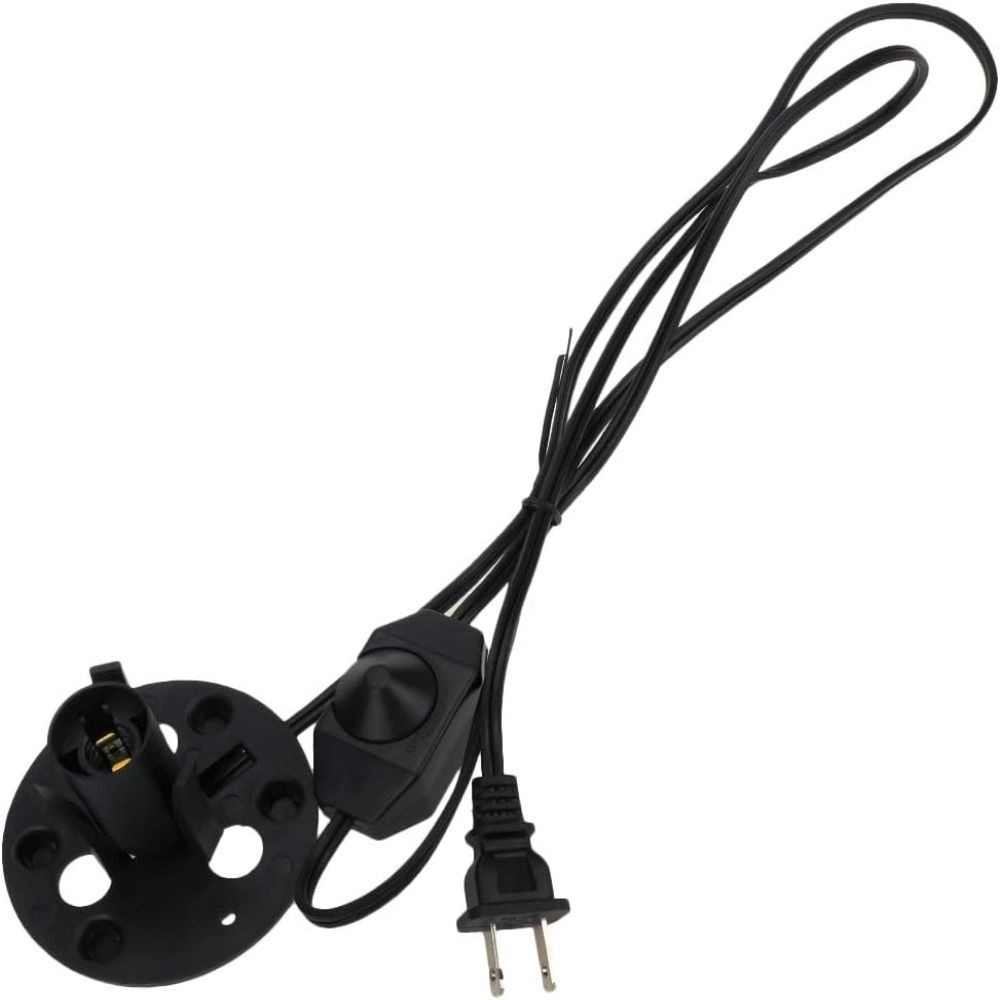 PDG Với công tắc điều chỉnh độ sáng Dây đèn muối có thể điều chỉnh độ sáng Dây cắm Kẹp kim loại Đế bóng đèn E12 Mới Dây thay thế Dây công tắc điều chỉnh độ sáng Đèn Đá Muối