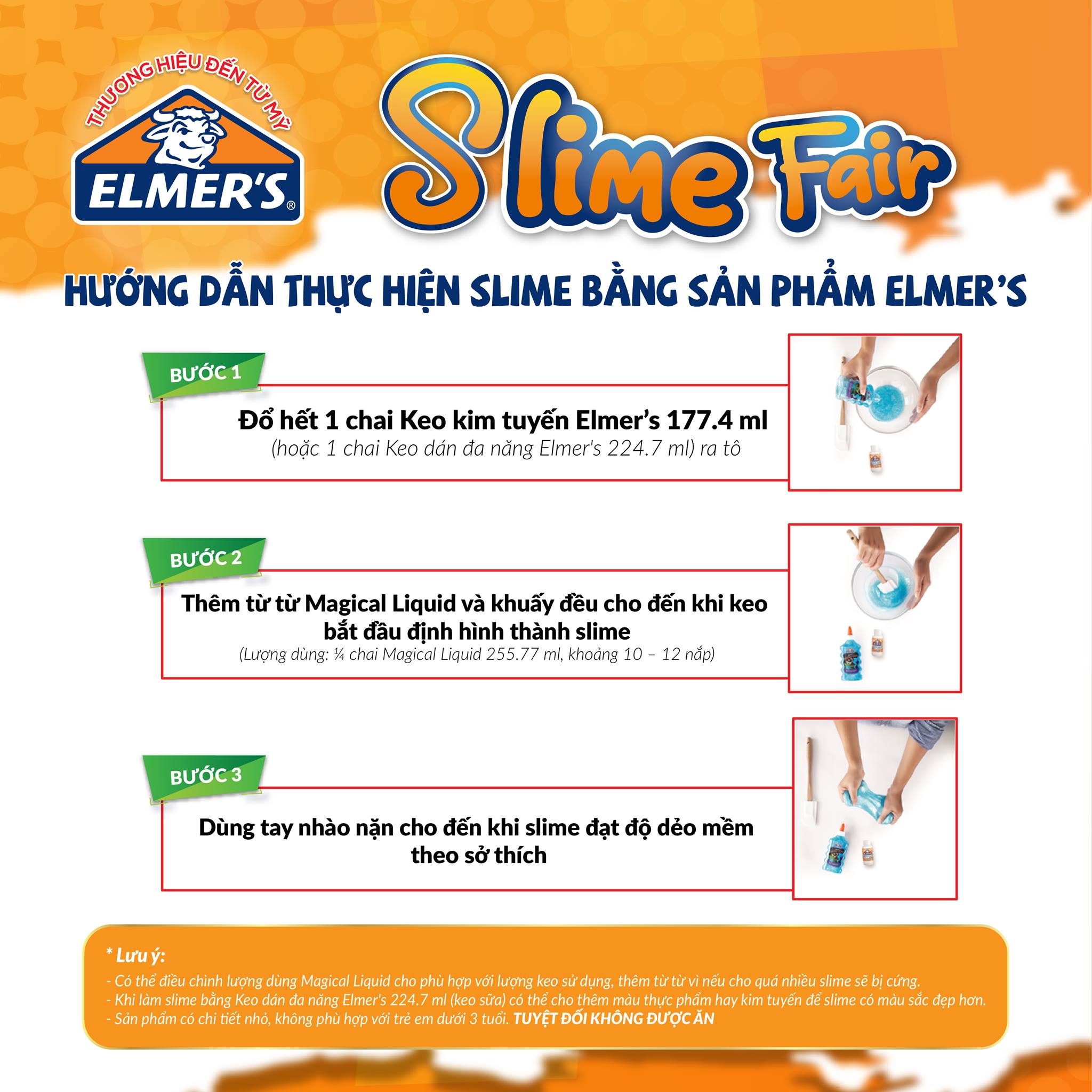 [HCM]Bộ dụng cụ làm silme cho trẻ Elmers Glue Slime Starter Kit