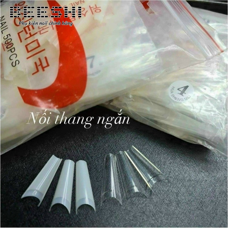 Móng tip thang, móng nối thang, bịch đủ số 500 móng phom chuẩn