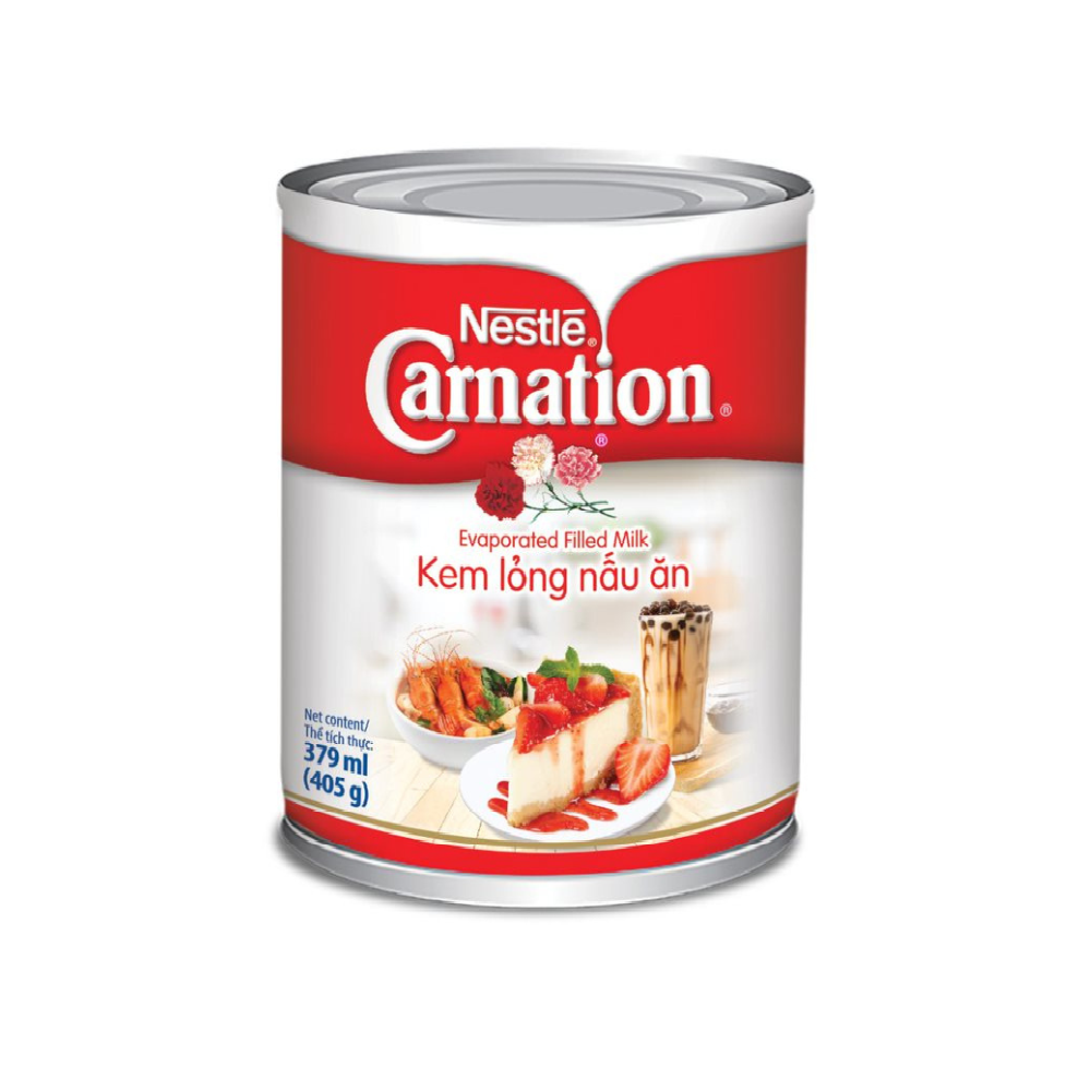 405g - Kem lỏng nấu ăn Nestle Carnation (Sữa Béo Carnation Nestle 405g /Kem lỏng nấu ăn ba bông 405g)