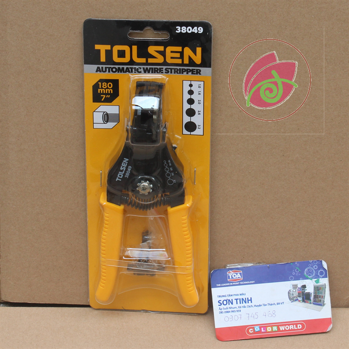 Kìm tuốt dây điện tự động tolsen 38049