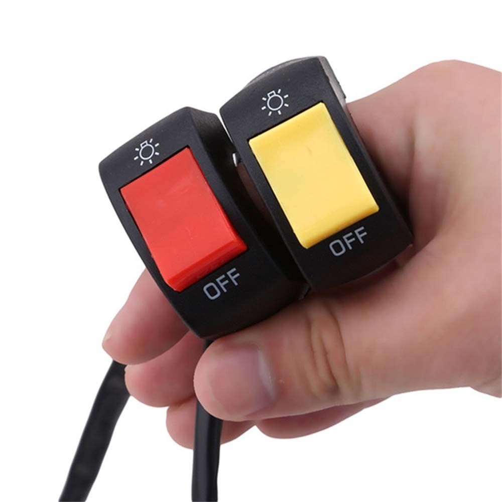 TUO29 12V Waterproof Electronic Bike Button Connector For ATV Push Button Motorcycle Handlebar Mount Switch Spotlight switch Control Switch Motorcycle LED Light Switch