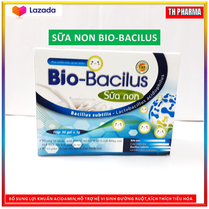 Cốm vi sinh Bio Bacilus Sữa Non giúp bé ăn ngon, giảm rối loạn tiêu hóa, táo bón, tiêu chảy - Hộp 30 gói bổ sung 4 tỷ lợi khuẩn cho trẻ từ 1 tuổi