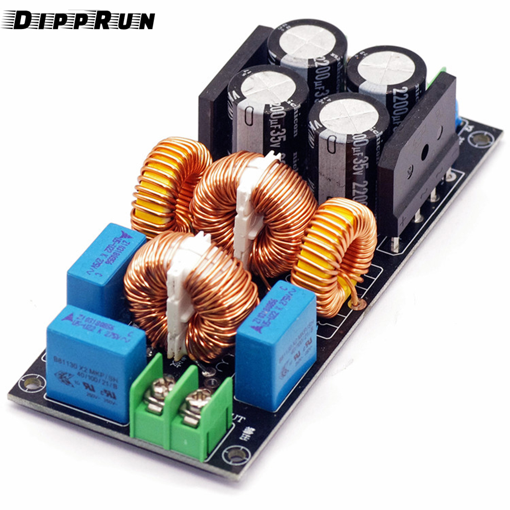 DIPPRUN DC LC Filter DC EMI Power Filter 0 to 50V 4A 10A 20A Filtering Board EMI Suppression Module