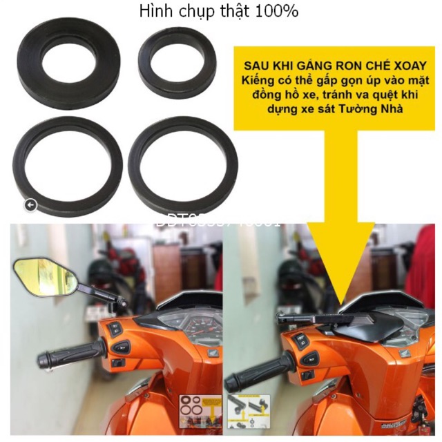 Gương chiếu hậu Rizoma Eliss (bạc)