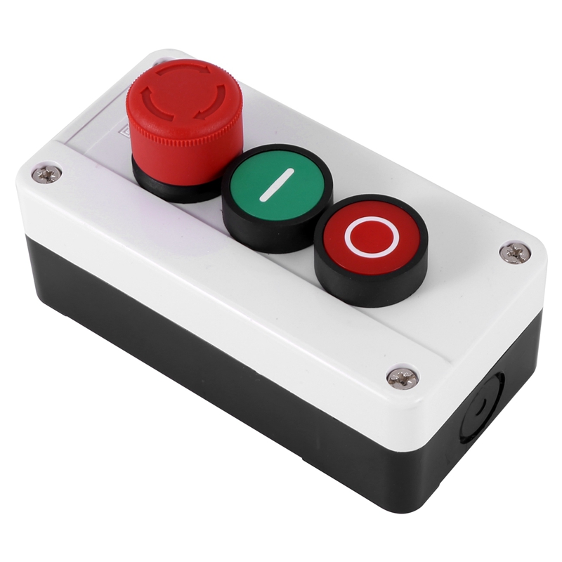 NC Emergency Stop NO Red Green Momentary Push Button Switch Station