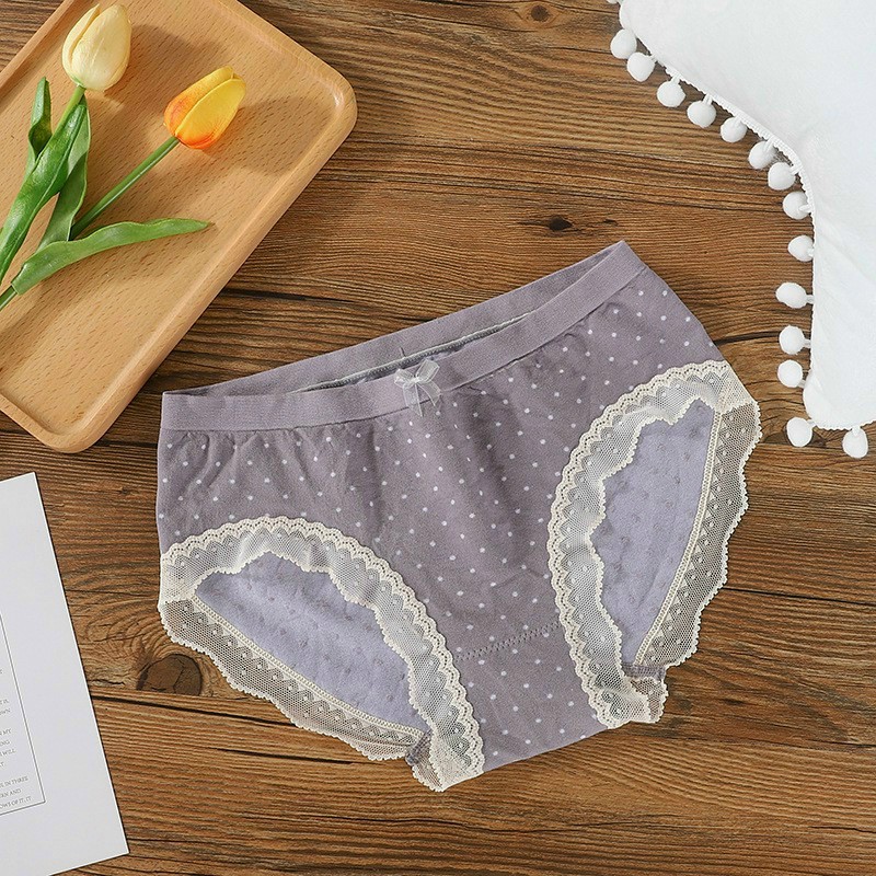 Quần lót nữ  chấm bi Cotton cao cấp ( set 5 chiếc )