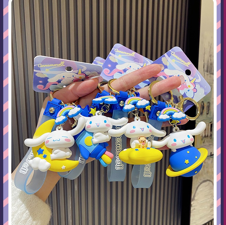 Móc khóa Thỏ trắng cinnamoroll cao cấp khám phá vũ trụ
