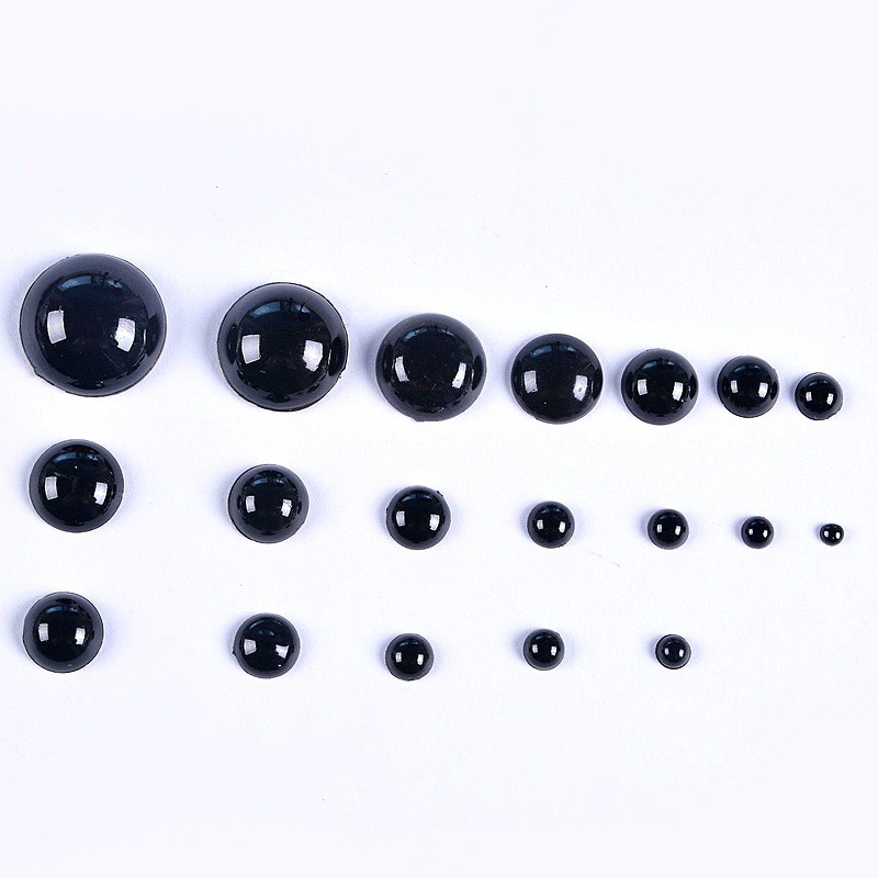 Túi 10 Đôi Mắt thú dán màu đen size 5mm,4mm,6mm_LM37