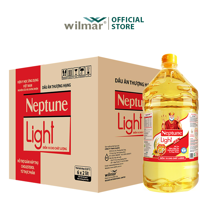 [Combo 2 Chai] Dầu ăn thượng hạng nhãn hiệu Neptune Light 2L