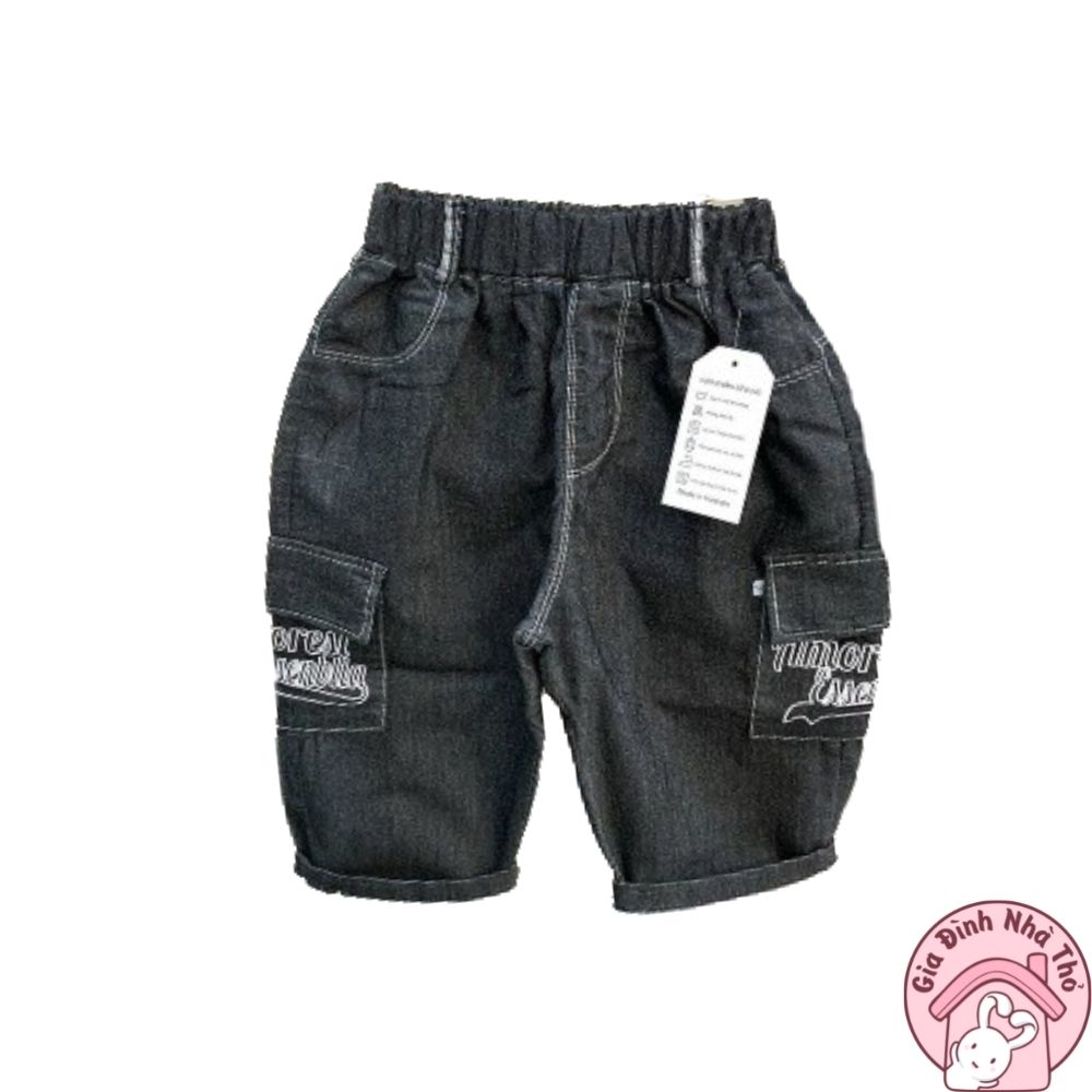 (20-30kg) Quần bò jean bò ngố lửng cho bé trai