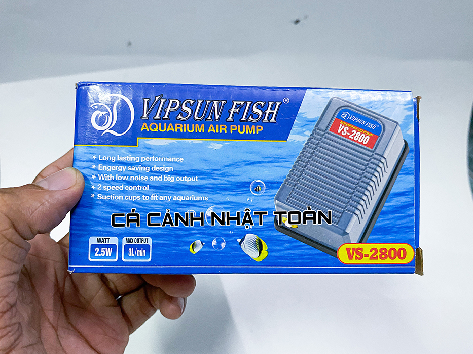 MÁY TẠO OXY 1 VIPSUN VS2800 VÒI 2-5W CHO BỂ CÁ CẢNH