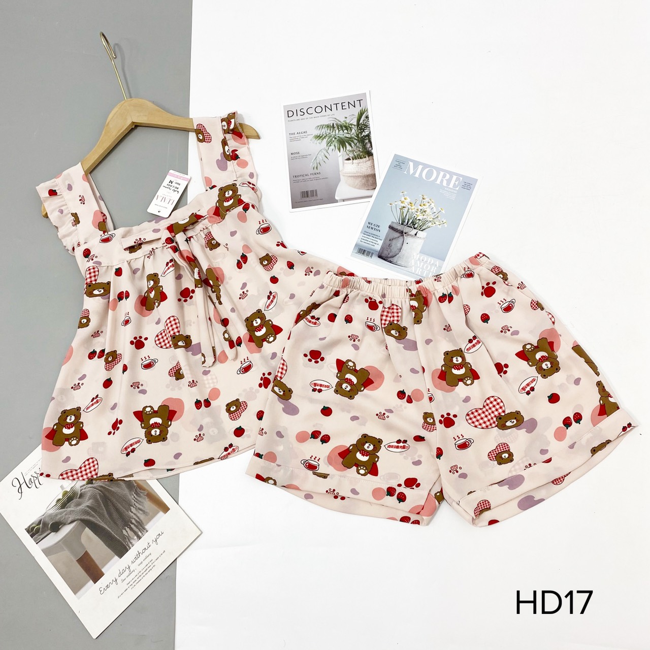 Bộ pizama đùi lụa satin cao cấp có size