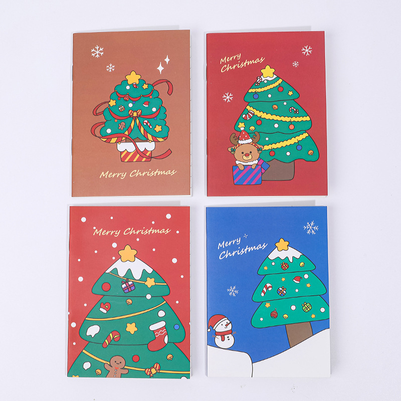 Christmas Notebook Santa Claus Notebook Elk Tree Notebook School Student Notebook Child Prize Notebook Korea Stationery Notebook