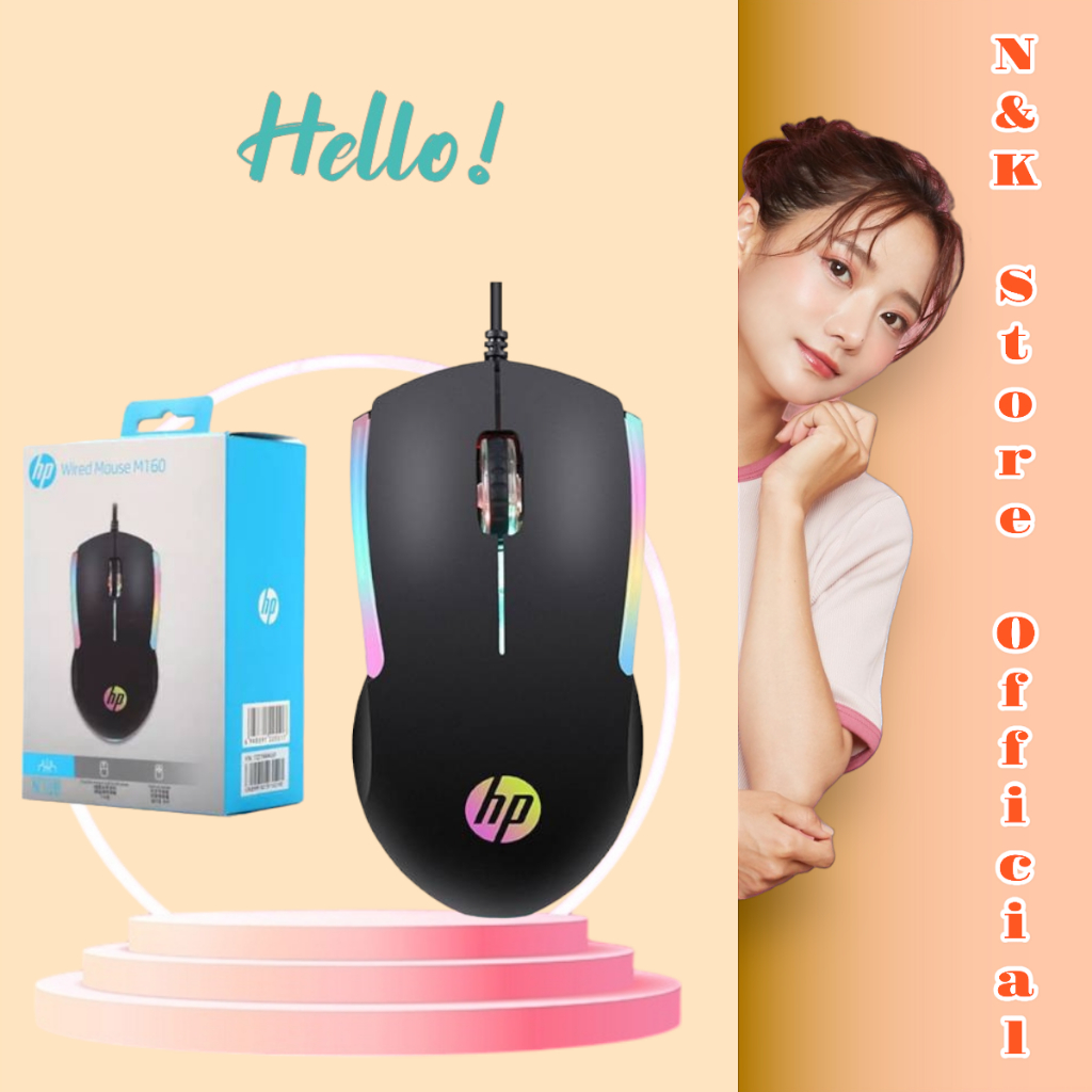 Chuột gaming usb hp m160 có led