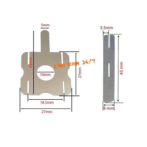 BỘ 6 KẼM HÀN CELL PIN 5S 2P 10 CELL