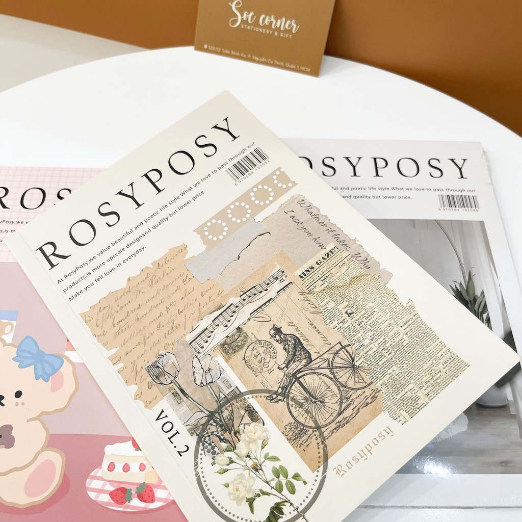 Cuốn sổ sticker dán Rosy Posy 20 tờ Vol 2