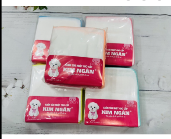 Set 10 chiếc khăn sữa 4 lớp, Khăn sữa cao cấp Kim Ngân