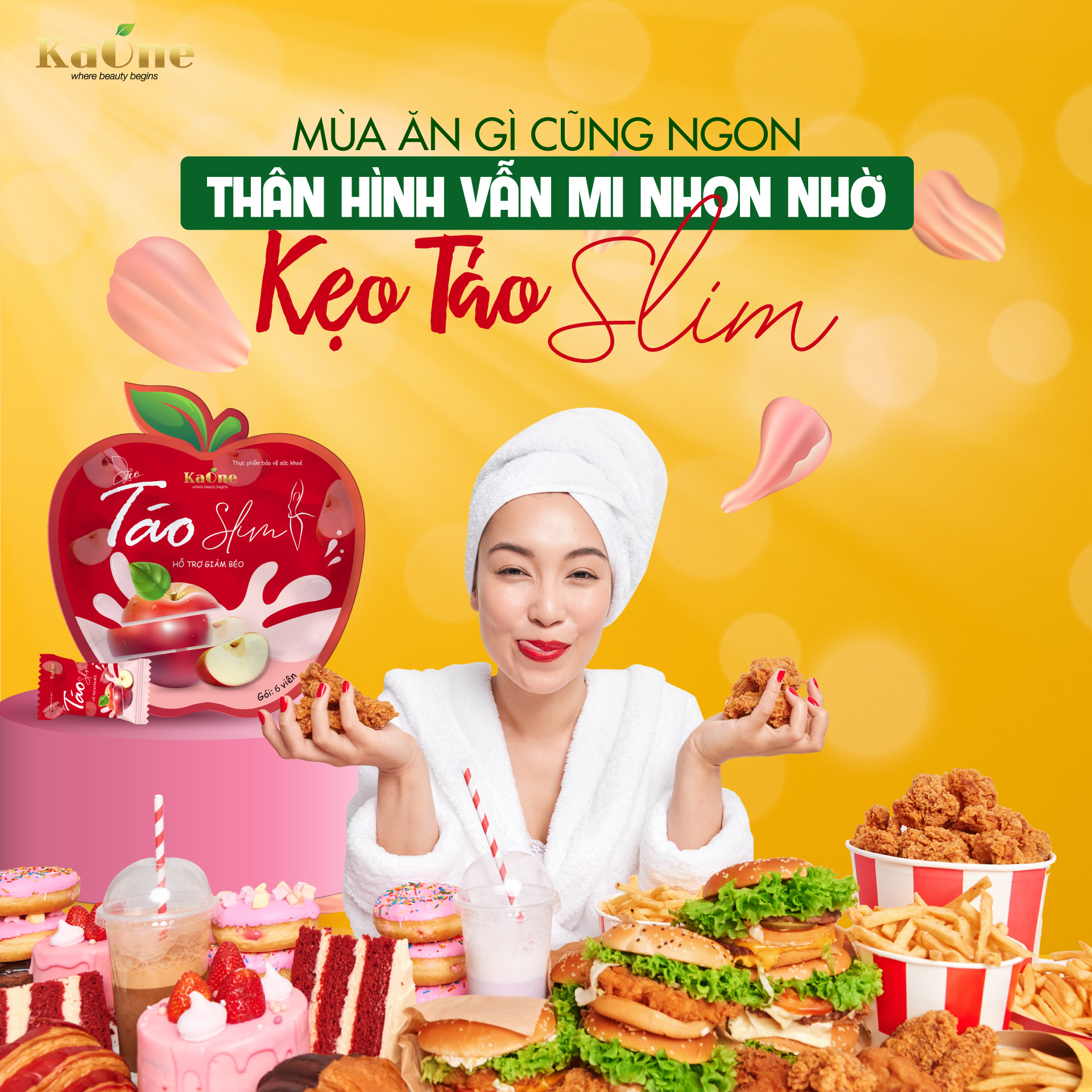 Kẹo táo slim giảm cân KaOne