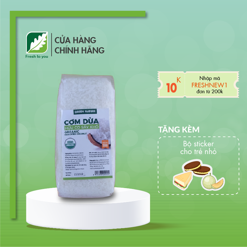 Cơm dừa sấy hữu cơ 300gr - Organic Shredd Coconut [Hữu cơ][Chính hãng][Ảnh thật]